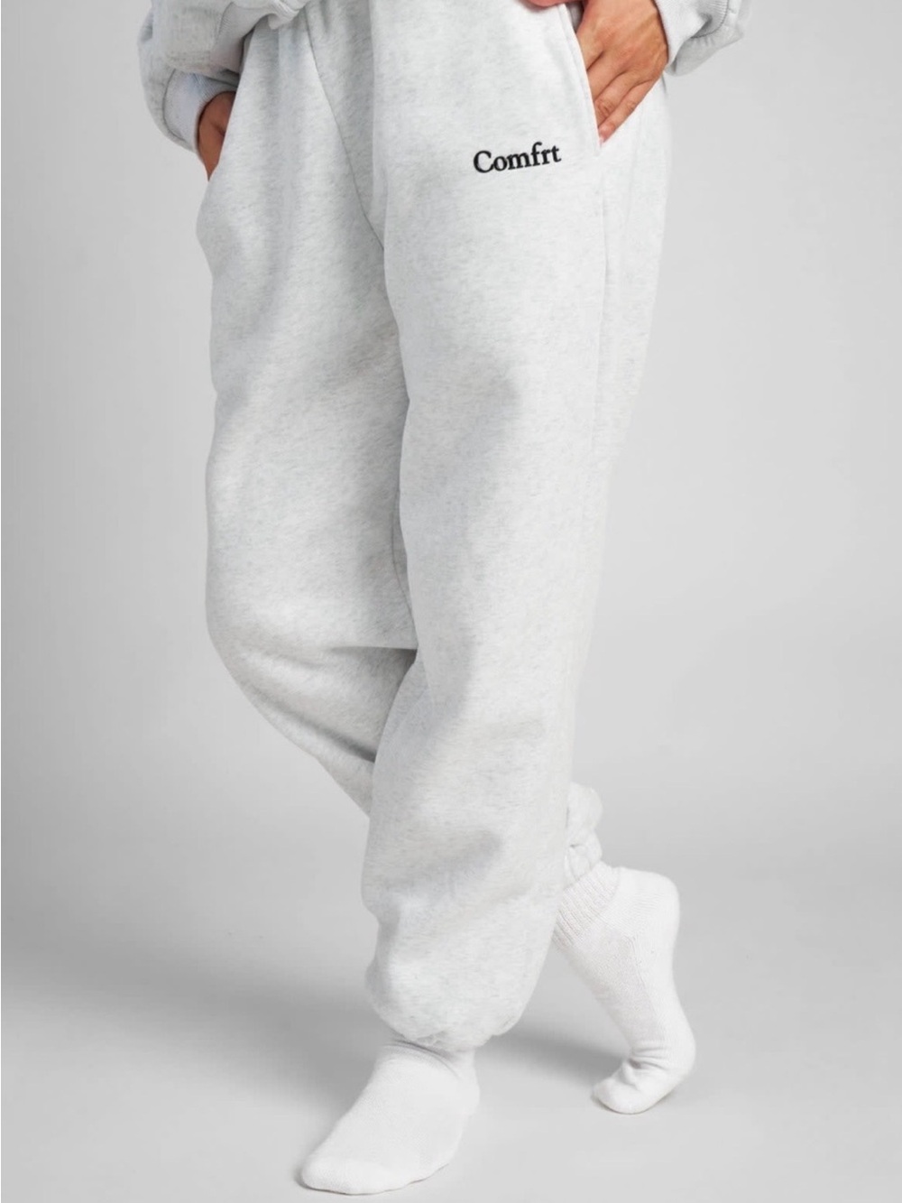 Comfrt Light Gray Sweatpants with Branded Waist Tag